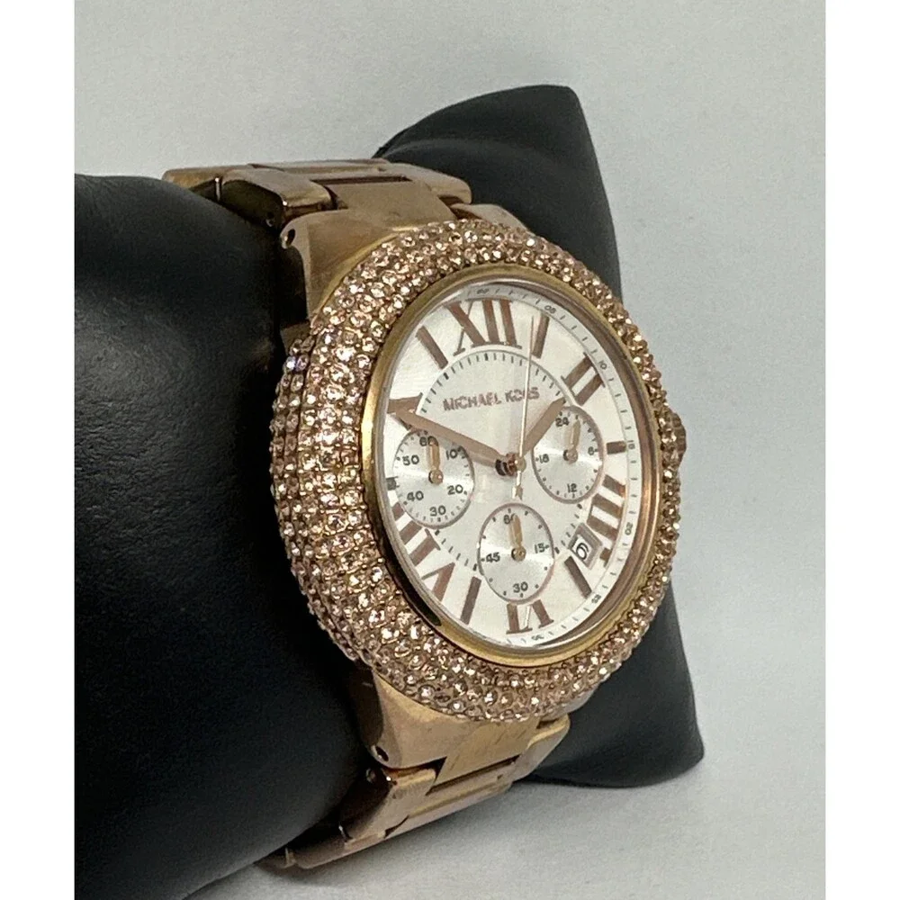 Michael Kors Camille MK5636 Womens Stainless Steel Analog Dial Wristwatch HME651